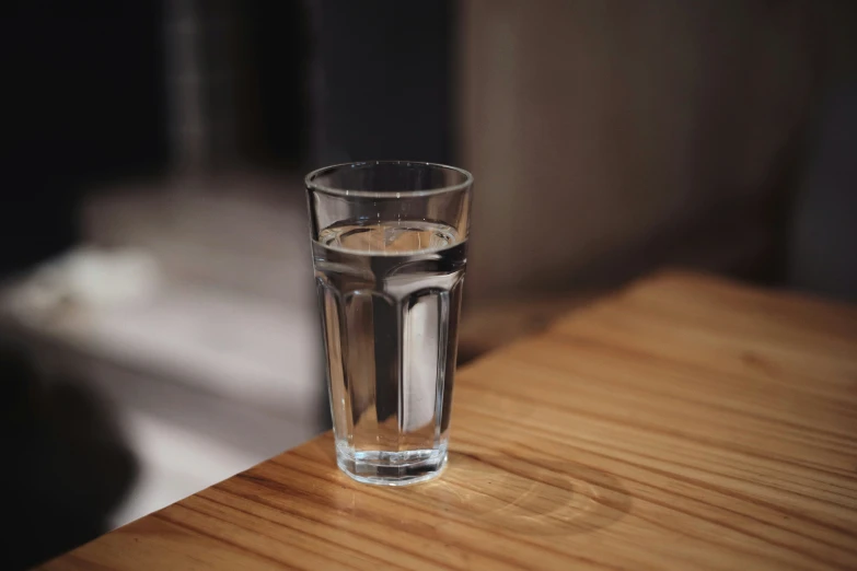 a s of water sitting on a table