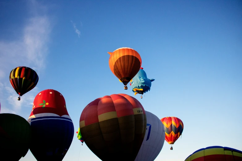 there are many different colored  air balloons