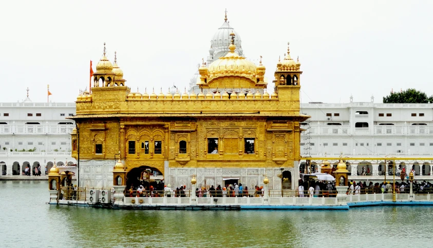 the building is decorated with gold