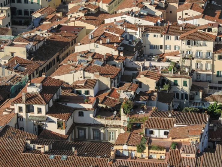 a view of a village with many houses