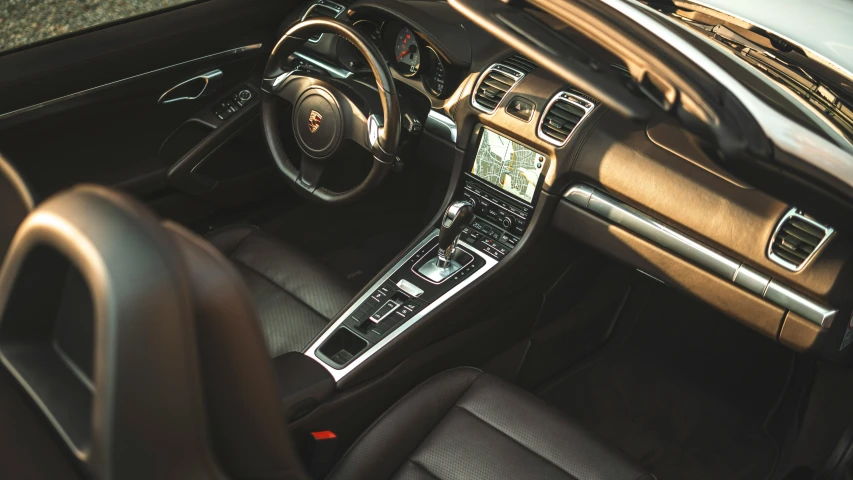 the dashboard of a car is clean and ready to be used