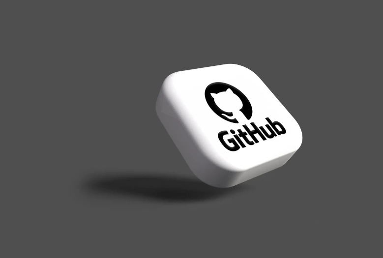 the white cube with the logo for gitlub