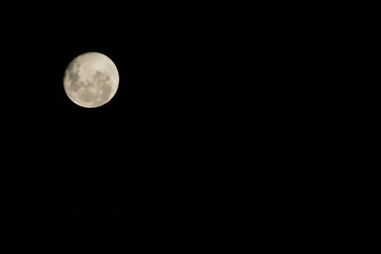 a full moon is shown against the sky