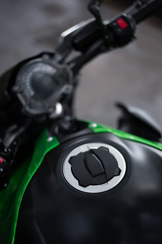 a close - up s of a motorcycle with a emblem on it