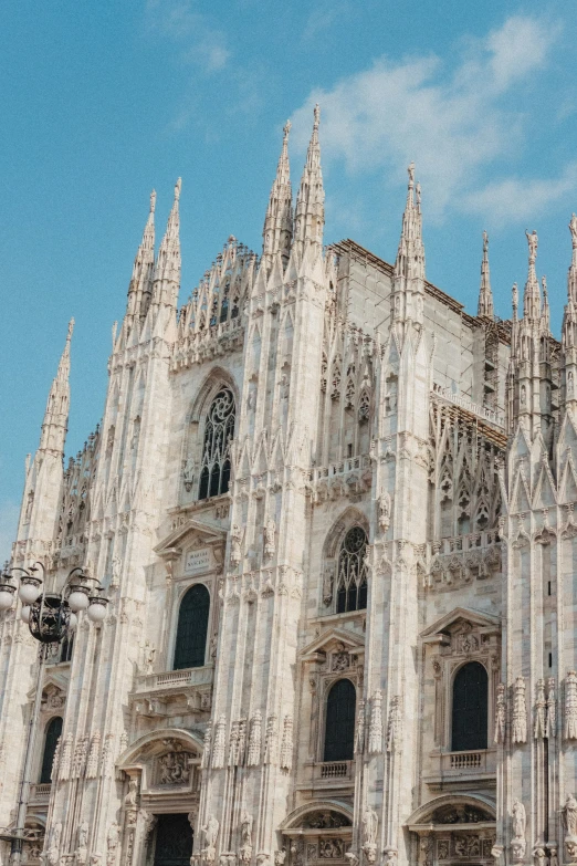 a very tall cathedral with many spires