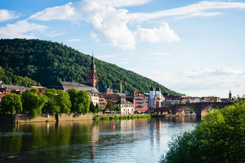 some old town on the edge of a river