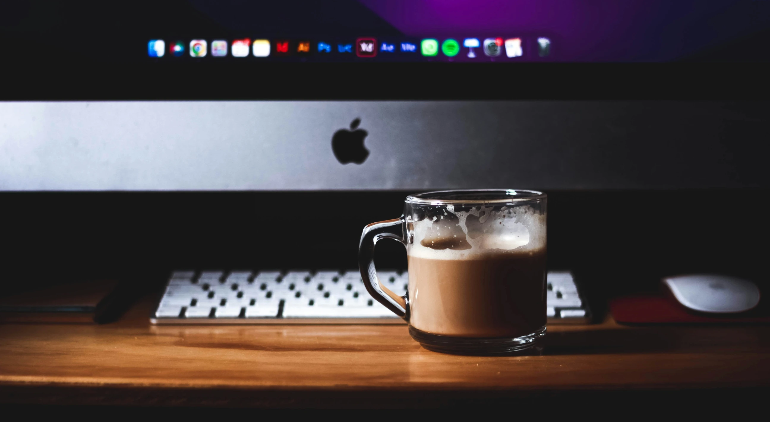 a cup of liquid that is sitting on a table