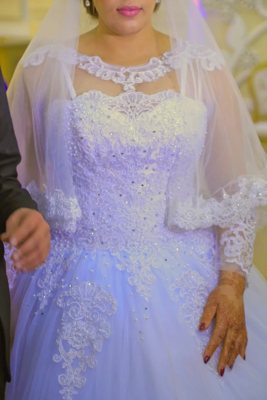 a person in a wedding gown and veil