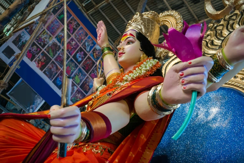 colorful and artistic figurine on display for tourists