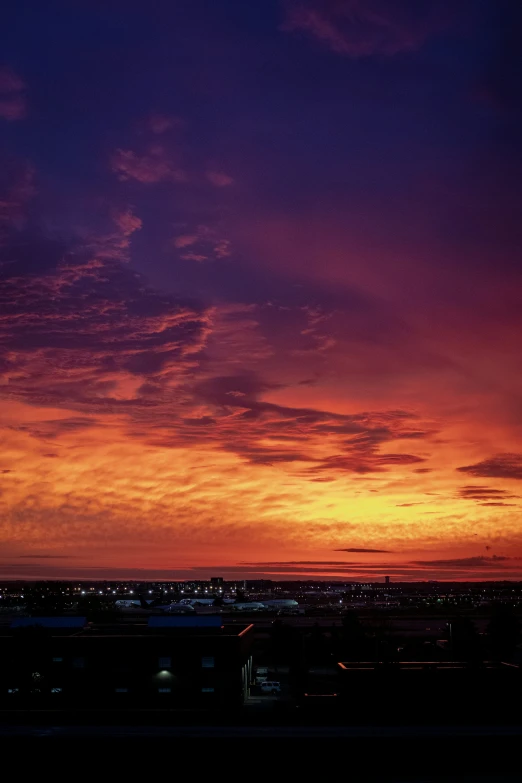 a very nice sunset as seen from a rooftop top