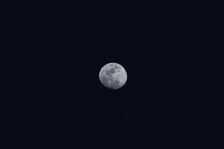 the moon in a clear sky with no clouds