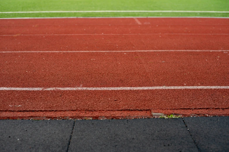 some red bricks laying on a tennis court