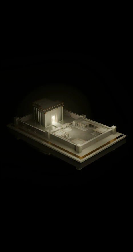 a 3d rendering image of a stadium at night