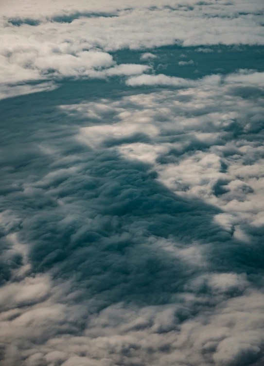 an aerial s of a large amount of clouds