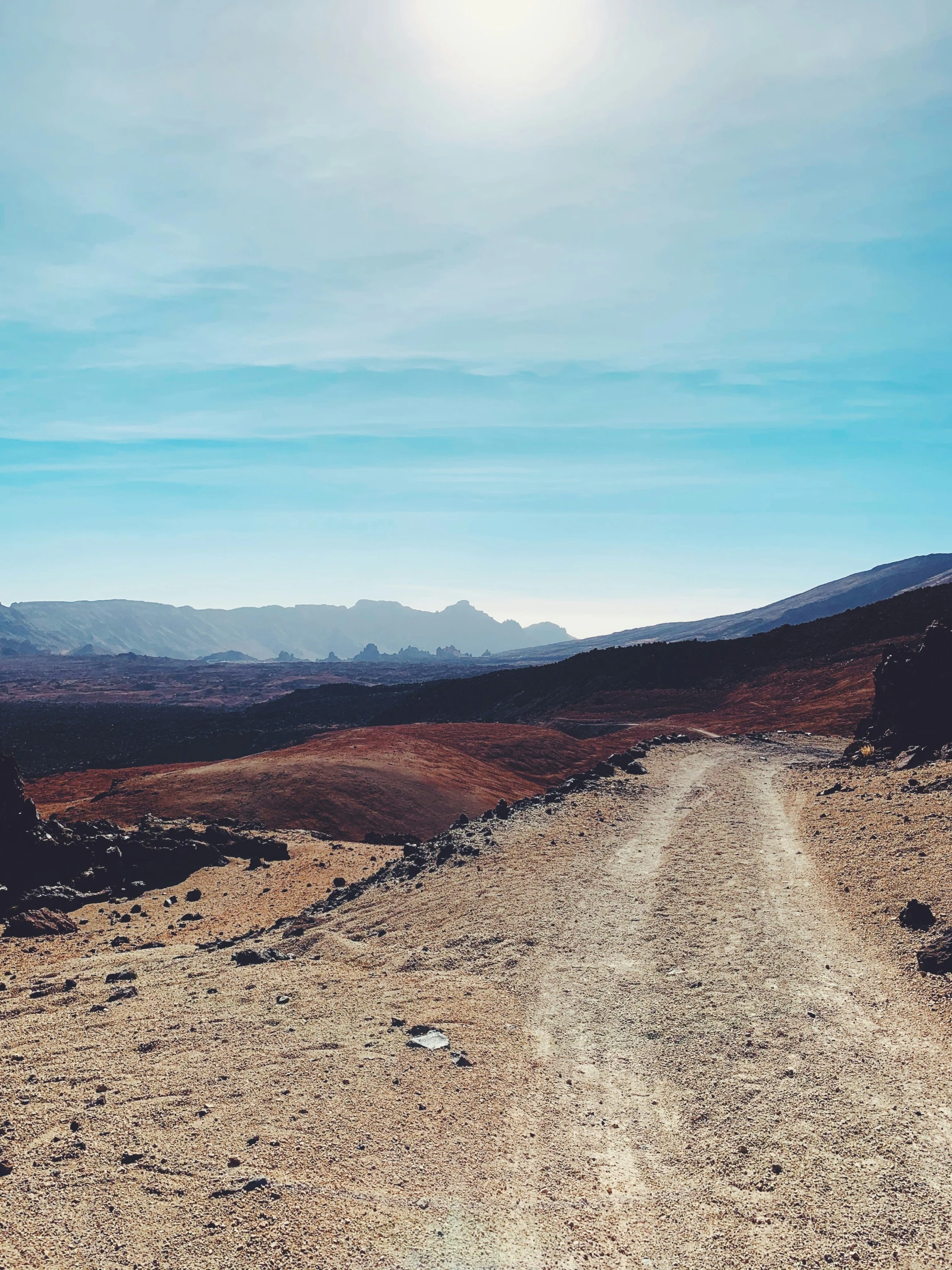 a dirt road running through the middle of nowhere