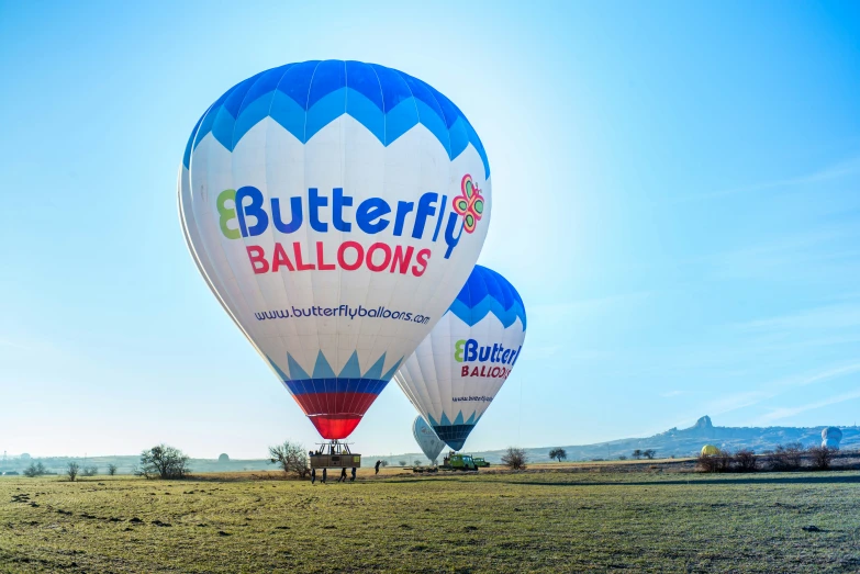 the two large balloons have been placed close together