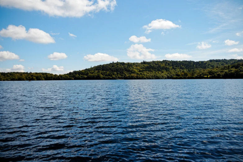 the water in this lake is a deep blue