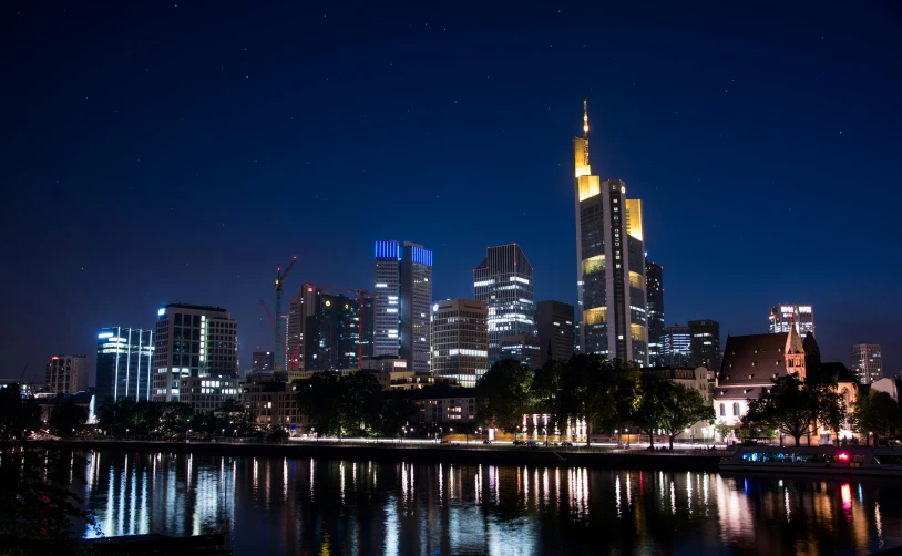 an image of a city at night time