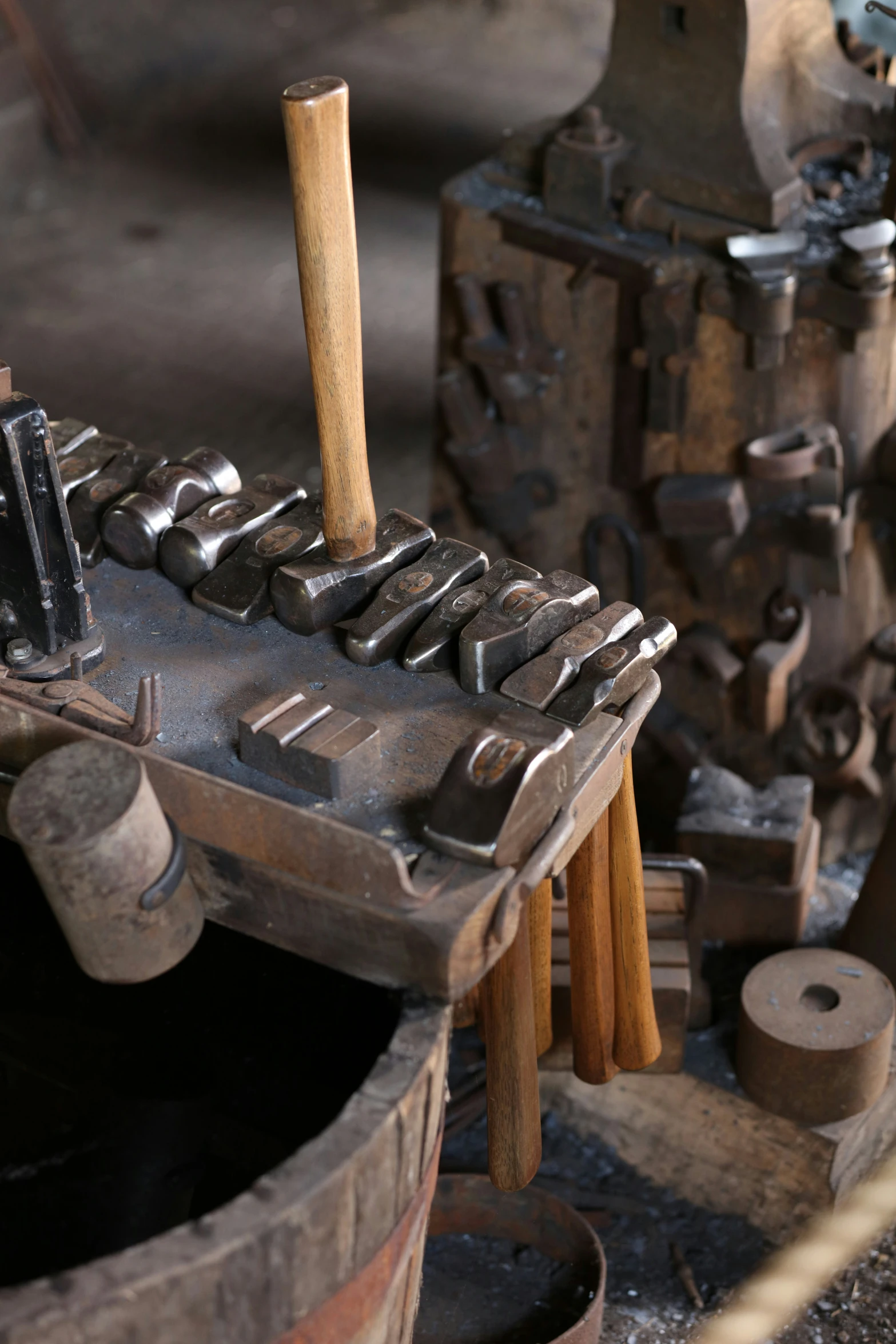 a close up of various tools in a room