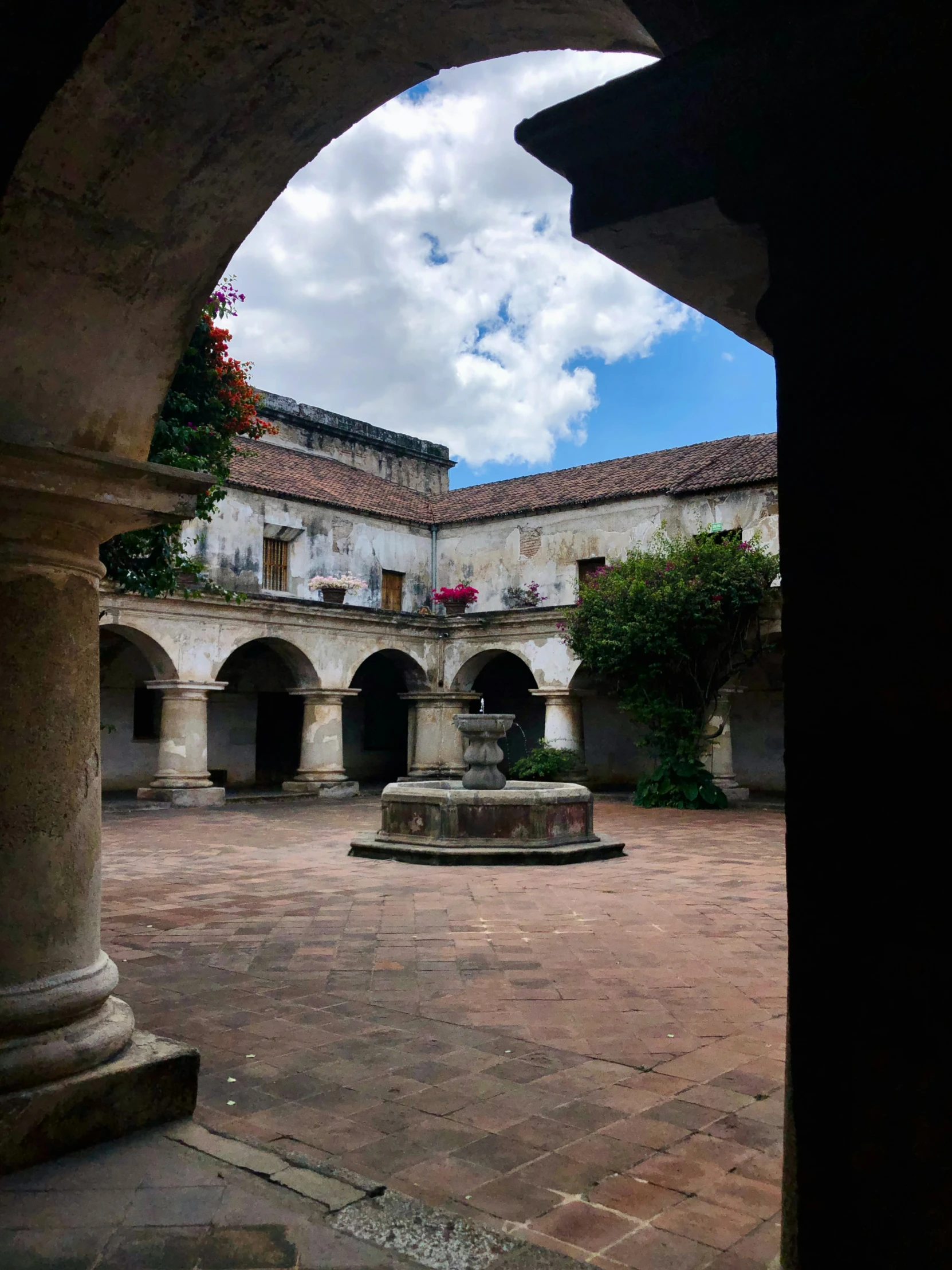 the courtyard in an old, historical courtyard