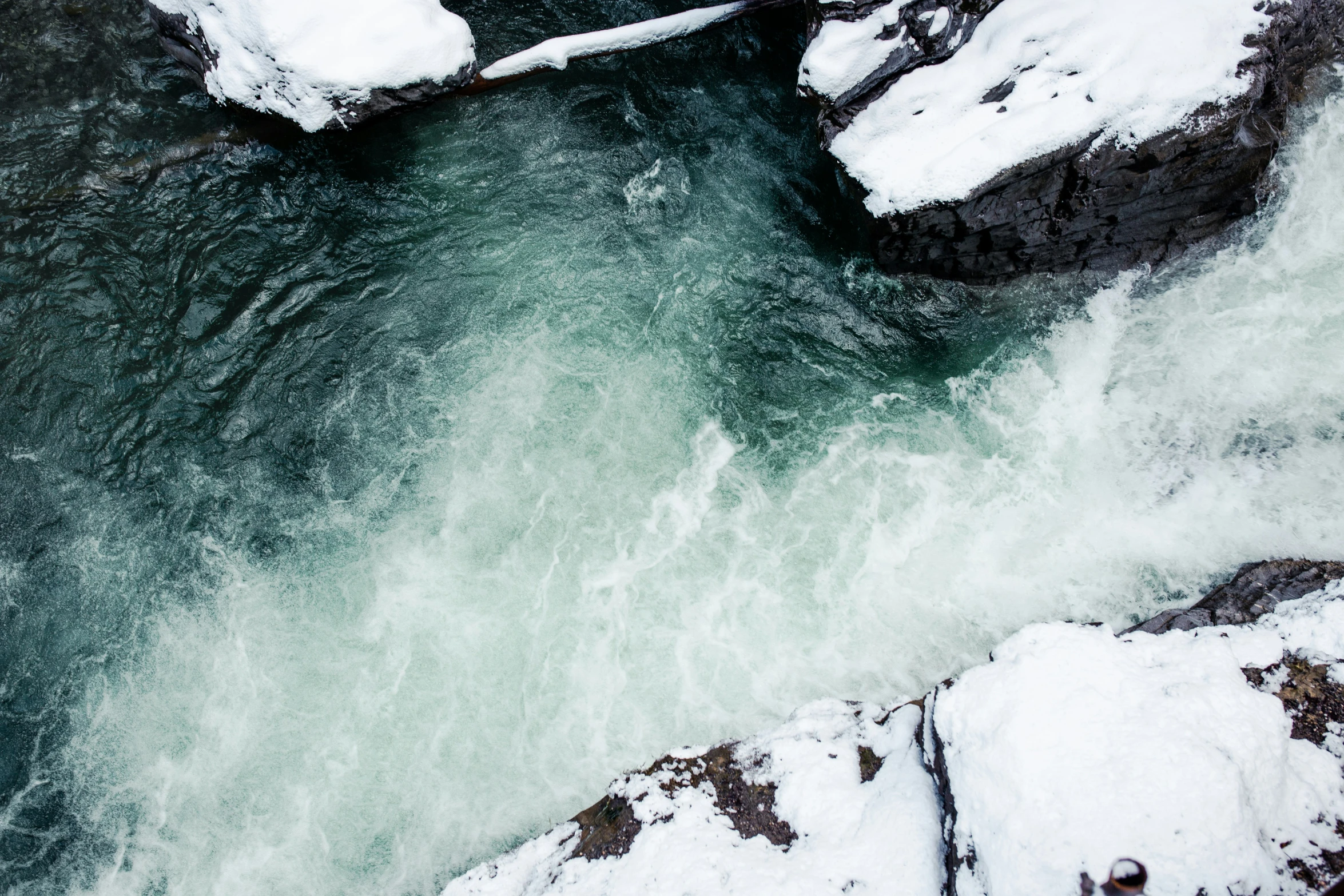 the water is so strong that it is icy