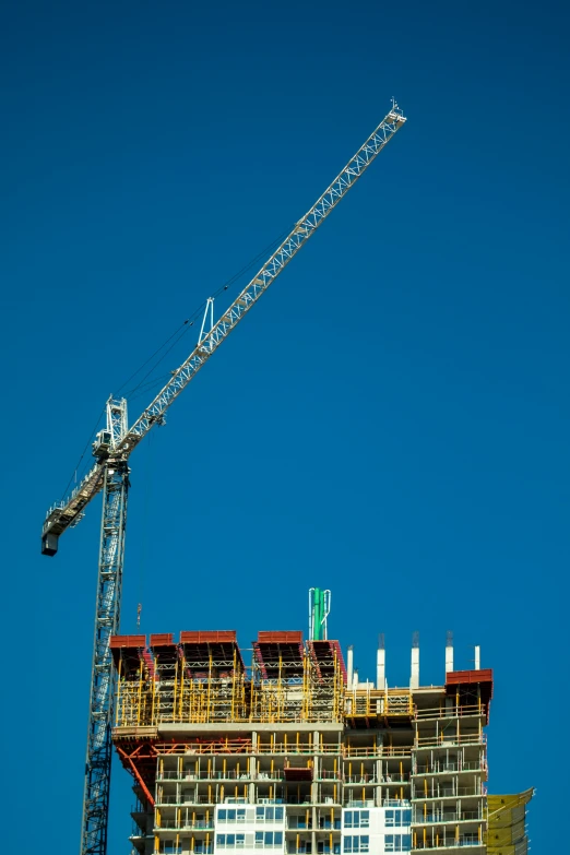 some crane standing at the top of a building