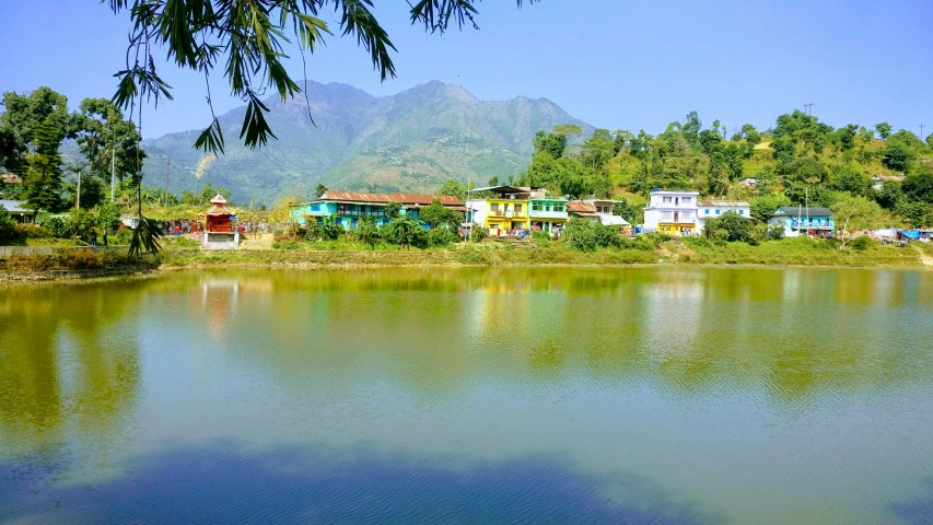 a large body of water surrounded by mountains