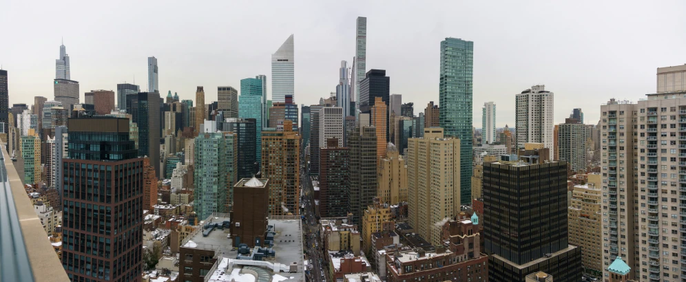 a very large city covered in lots of snow