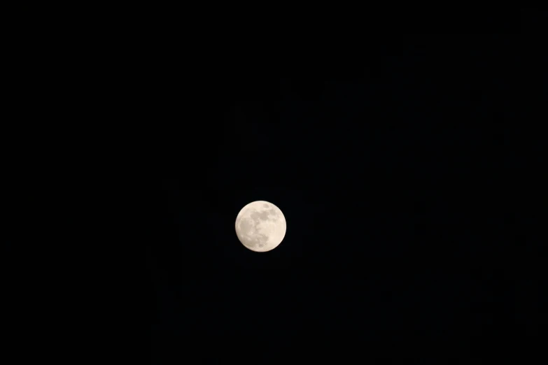 the full moon in a black sky with no clouds