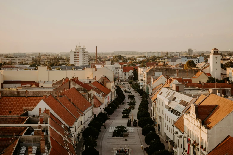 the view from the building roof of some buildings