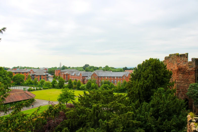 this is a scenic view of some houses from the top of a hill