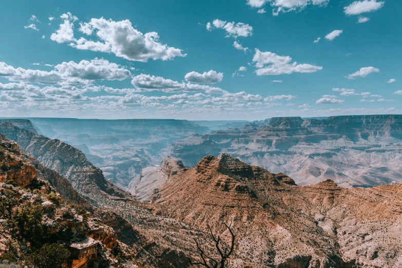 a panoramic view of the grand canyon from near the edge of the grand canyon