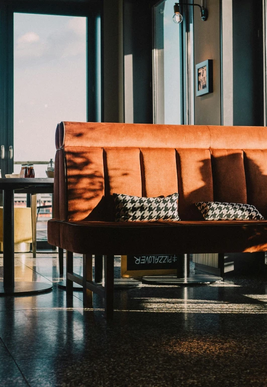 this is a picture of a fancy couch with pillows on it