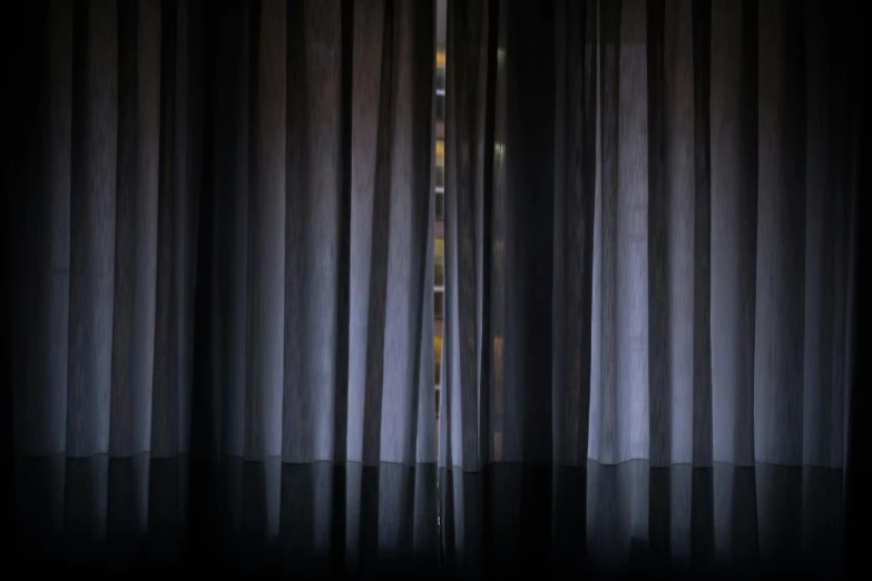 the background of curtains in a dark room