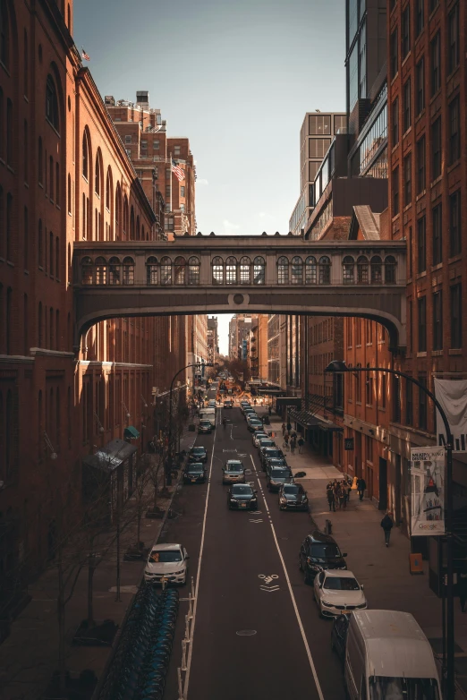 a view of an overpass in a city street