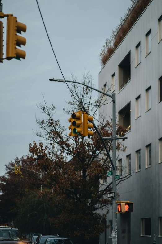 traffic signals on the road that allow people to wait