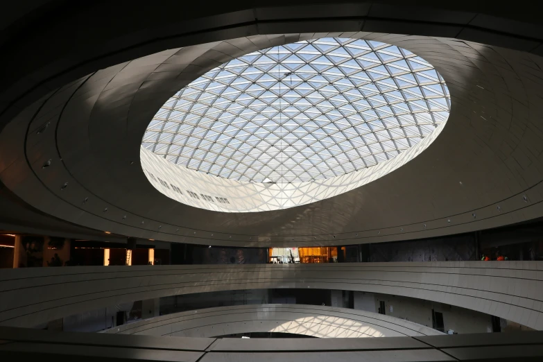 a big room with a high domed ceiling