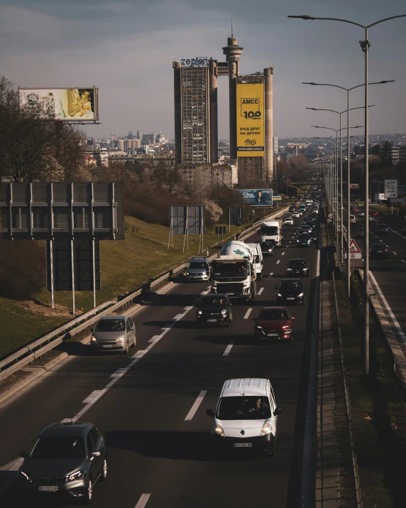 traffic going on the road during the day