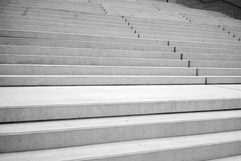 the steps in the arena are lined up with benches