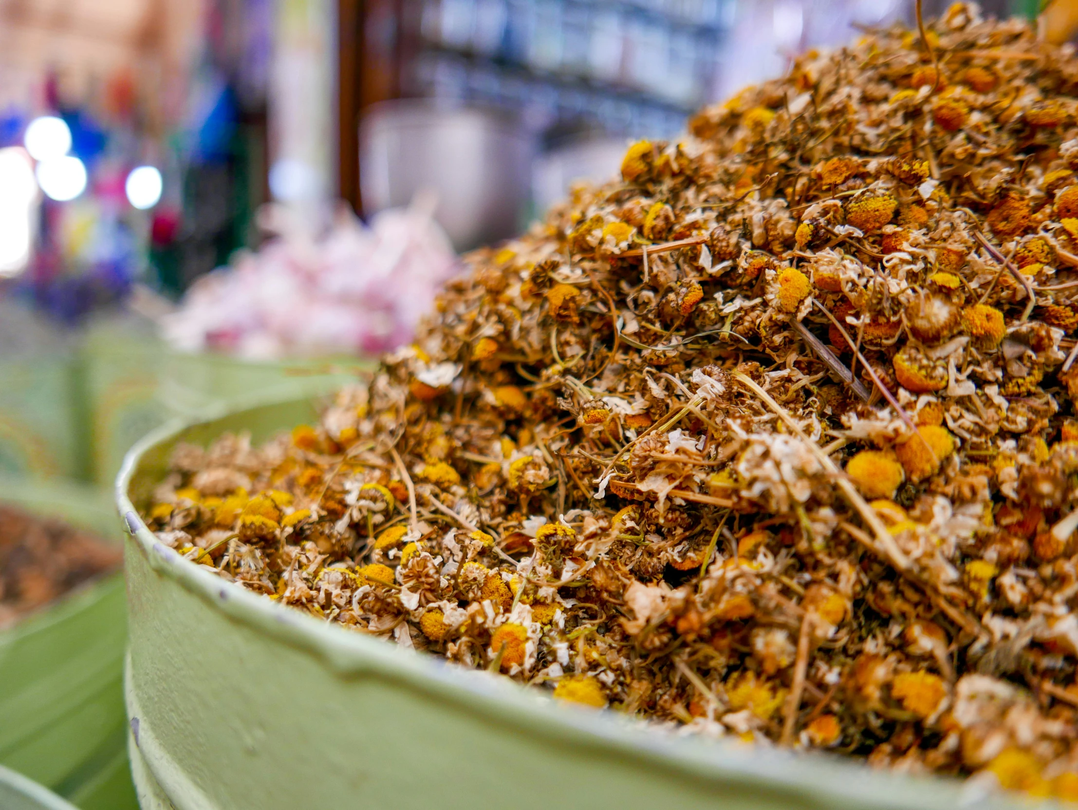 a bowl filled with dried fruit and other things