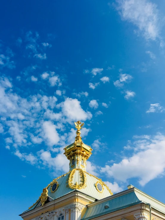 the dome of a church against a blue sky