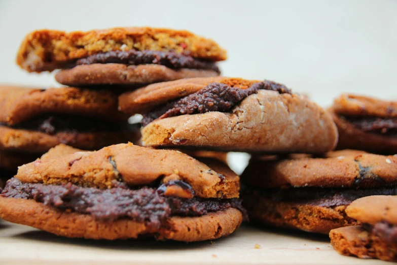 a pile of cookies and cookies sitting on top of each other