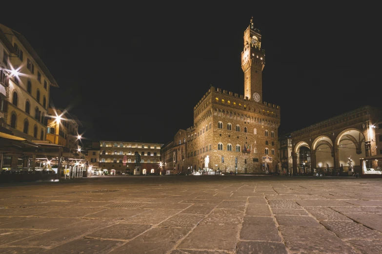 a view of a building with a clock tower on it's side