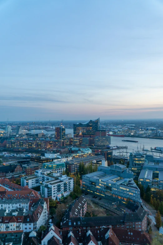 the view of the city of bristol from atop the roof