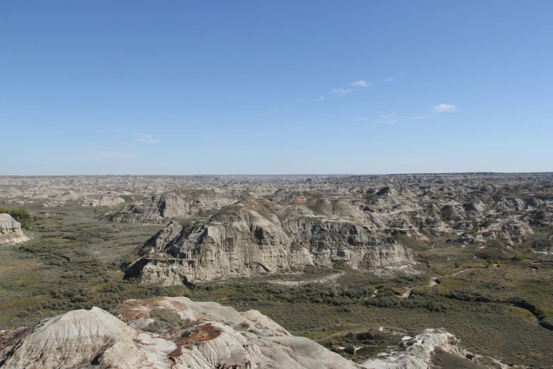 a view from a very high cliff on a clear day