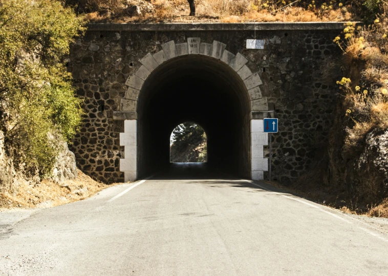 this is an image of a long tunnel