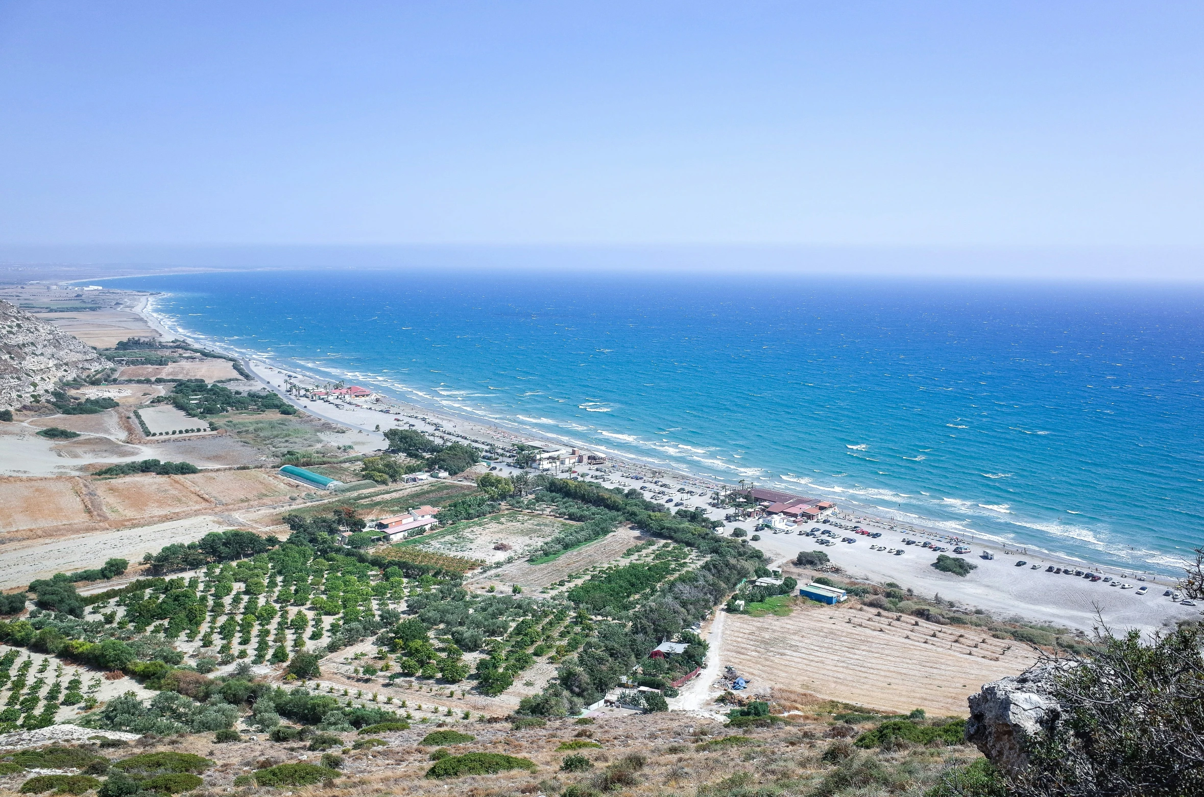 a beautiful beach on the mediterranean coast of cyprus