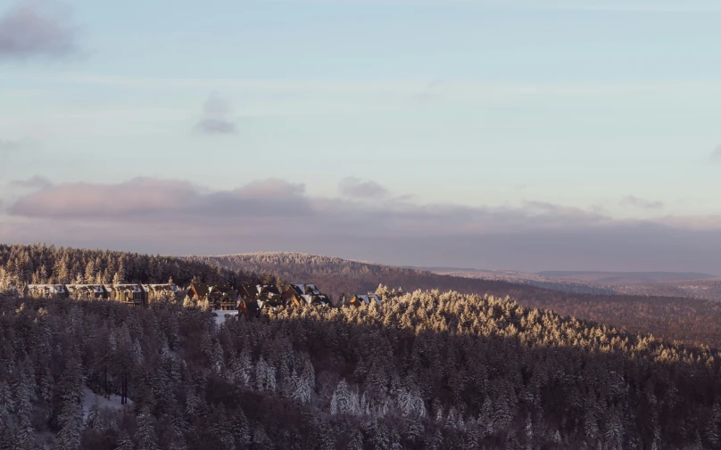 there is some snow on the hill side