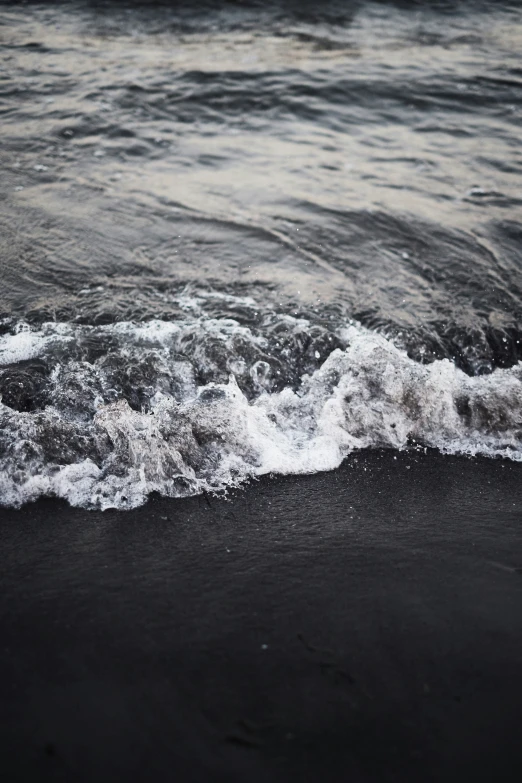 the water of the ocean has white sprays on it