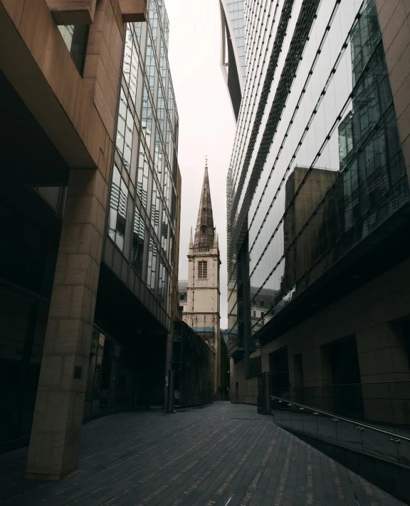 buildings near one another and some sky above them